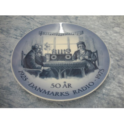 Jubilee plate, Danish Radio 50 years 1925-1975, 18.5 cm, Royal Copenhagen