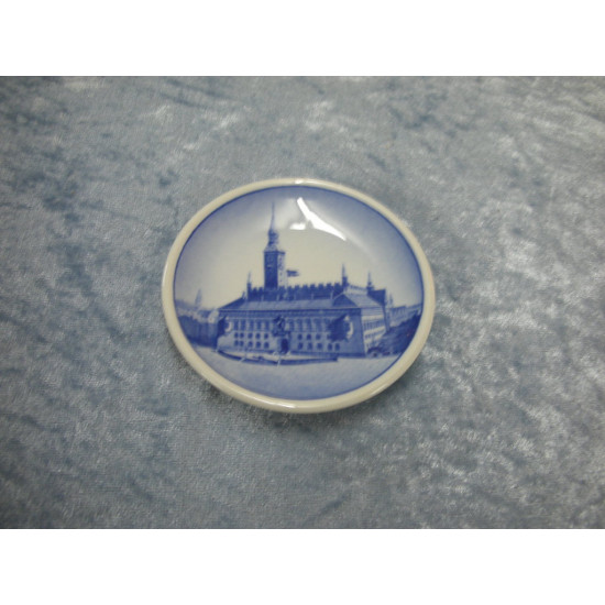Mini plate no 15-2010 Copenhagen City Hall, 8 cm, Royal Copenhagen