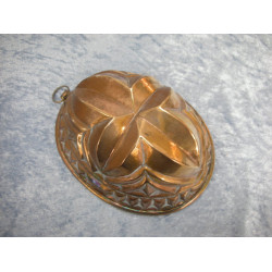 Copper Cooking form oval, 7x15x12 cm