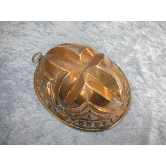 Copper Cooking form oval, 7x15x12 cm