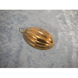 Kobber Madlavningsform oval, 3x9x5.5 cm