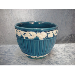 Flowerpot blue with white, 13.5x17 cm, Italy