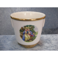 Flowerpot with motif and gold, 13x14 cm, Soeholm