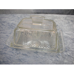 Glas Smørskål, 11x19.5x12.5 cm