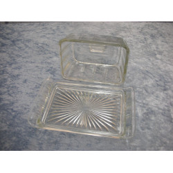 Glass Butter Bowl, 11x19.5x12.5 cm
