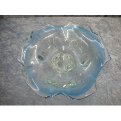 Glass bowl turquoise, 13x33 cm