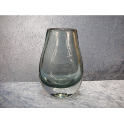 Black smoky sample glass, Vase smoky, 16.5x6.5 cm, Holmegaard
