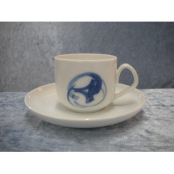 Blue Koppel, Coffee cup set no 305 + 072, 6x7 cm, Factory first, Bing & Grondahl