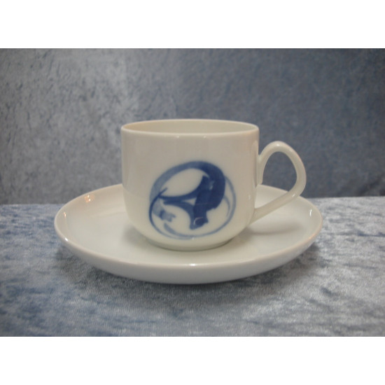 Blue Koppel, Coffee cup set no 305 + 072, 6x7 cm, Bing & Grondahl