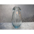 Cod mouth Glass Vase with palm trees light blue, 24x7.8 cm, Holmegaard