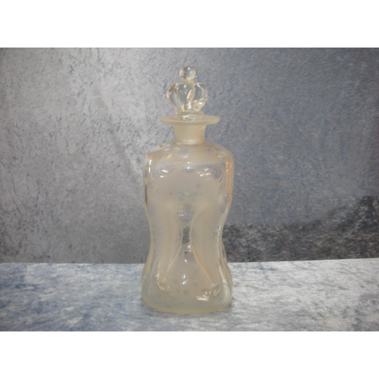 Cluck-Cluck bottle / Carafe sanded glass pattern, 25.5 cm, Holmegaard