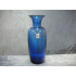 Glas Vase blå, 22.5x7.5 cm, Holmegaard