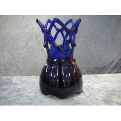 Glas Vase blå, 20x11 cm