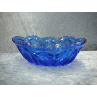 Glass Bowl oval blue, 6x17.5x10 cm