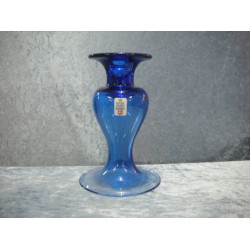 Balustra Candlestick / Vase blue glass, 15 cm, Holmegaard