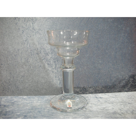 Candlestick glass, ordinary candle / tealight candle / block candle, 21x11.2 cm Holmegaard