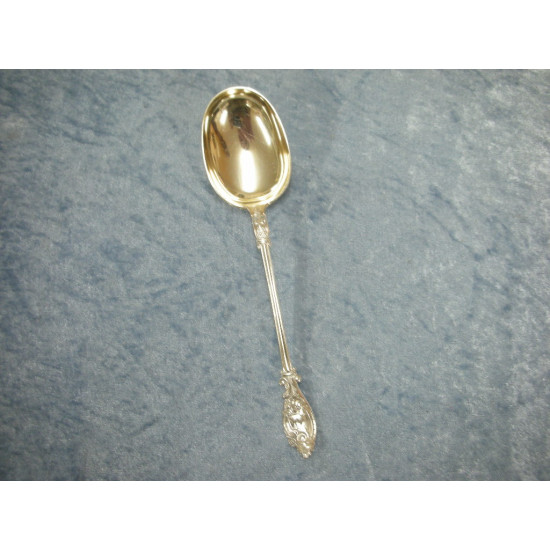 Various silver cutlery 54, Serving spoon gold plated in spoon, 18.7 cm