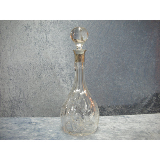 Crystal Carafe with silver mounting, 27 cm