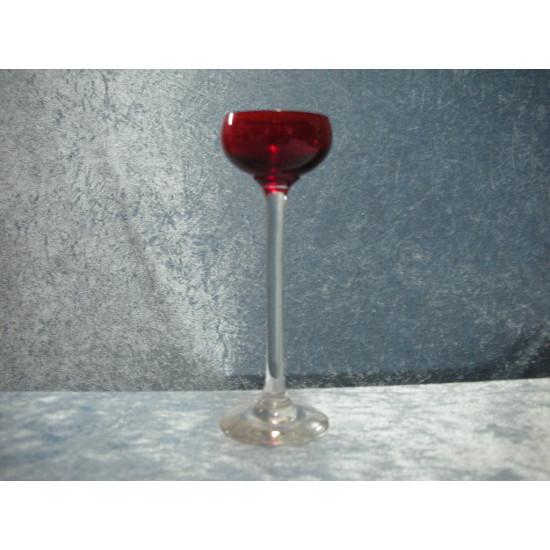 Red Schnapps glass, 13.2x4.2 cm