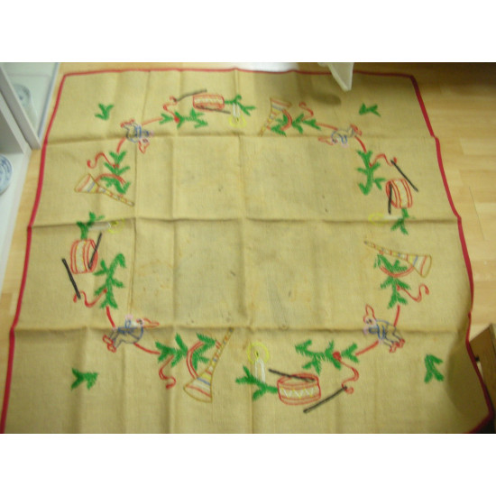 Christmas tree rug hand-sewn, 130x130 cm