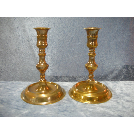 2 Antique Naestved brass Candlesticks, 15.5