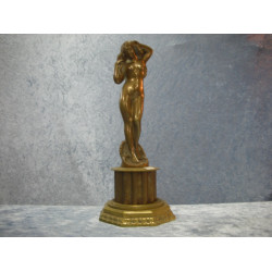Bronze Woman on brass pedestal, 20.5 cm
