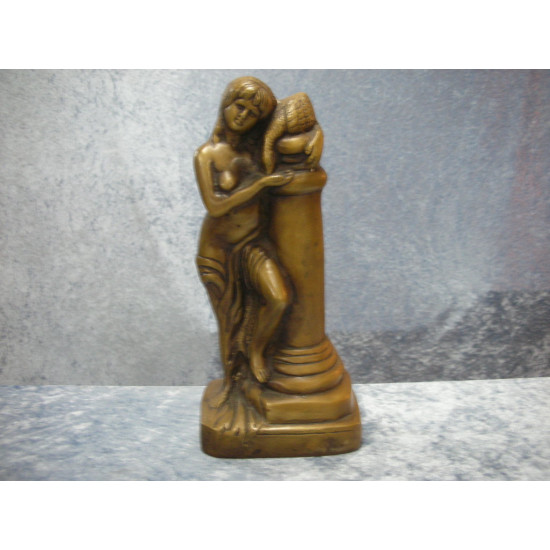 Bronze Kvinde ved piedestal, 27 cm