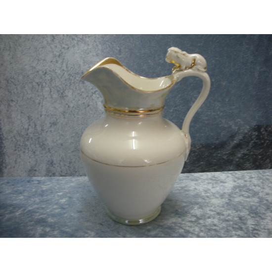 Lion jug / Chocolate jug white with green, 26.5 cm, C T Altwasser Germany