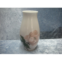 Vase with rose no 340/5249, 21x7.5 cm, Factory first, Bing & Grondahl