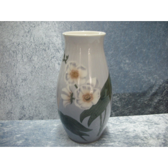 Vase with flowers no 7930/249, 21x7.2 cm, Factory first, Bing & Grondahl