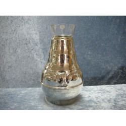 Silver Plate Vase with glass insert, 17.5 cm