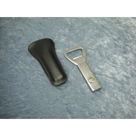 Steel Cigar cutter with Opener in case, 8.3x3.8 cm