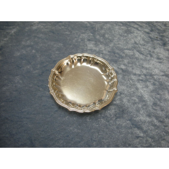 Sølvplet Asiet / Glasbakke, 8 cm, Danmark