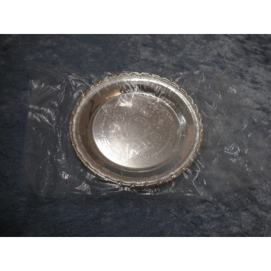 Silverplate Dish / Glass tray new, 9.5 cm, Sweden