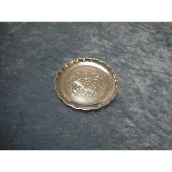 Silverplate Dish / Glass tray, 7.5 cm, E. Pr. Import