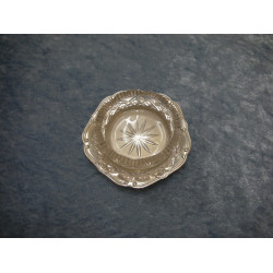 Saltkar på sølvplet fad, 2.2x7.5 cm