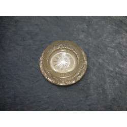 Saltkar på sølvplet fad, 2.2x7.4 cm