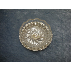 Saltkar på sølvplet fad, 2.8x9 cm