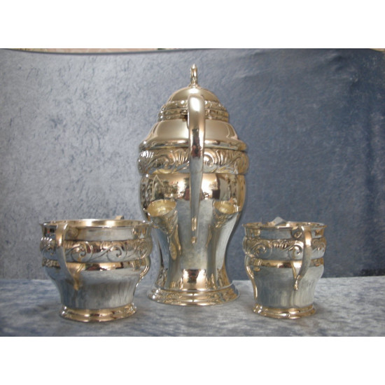 Silverplate Coffee Pot Sugar Bowl and Creamer, 25 cm, Astral Exclusivity