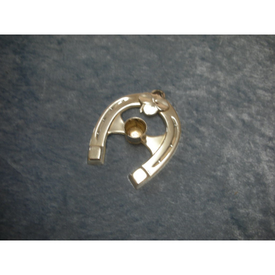 Silver Plate Horseshoe for small candle, 7.5x6.cm