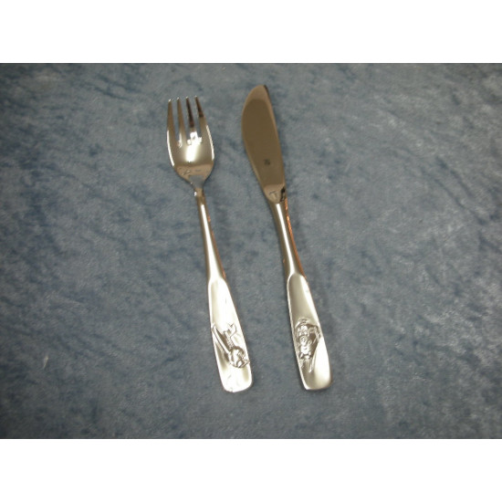 Stål Børnebestik gaffel og kniv nye, 16+18 cm, WMF Cromargan