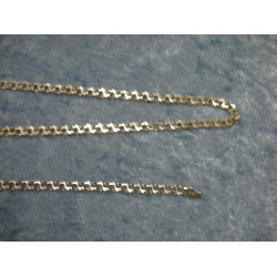 Sterling silver Necklace and Bracelet, 44 and 18.5 cm x 5 mm, BNH