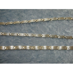 Sterling silver Necklace and Bracelet, 44 and 18.5 cm x 5 and 6 mm