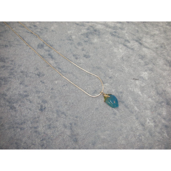 Sterling silver necklace with lapis, 40 cm and 1.8 cm