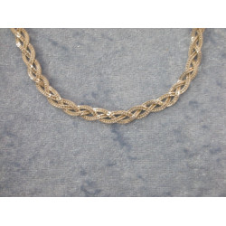 Sterling silver Necklace braided, 39 cm and 6 mm