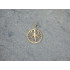 Sterling silver Pendant zodiac sign Cancer, 2.2 cm