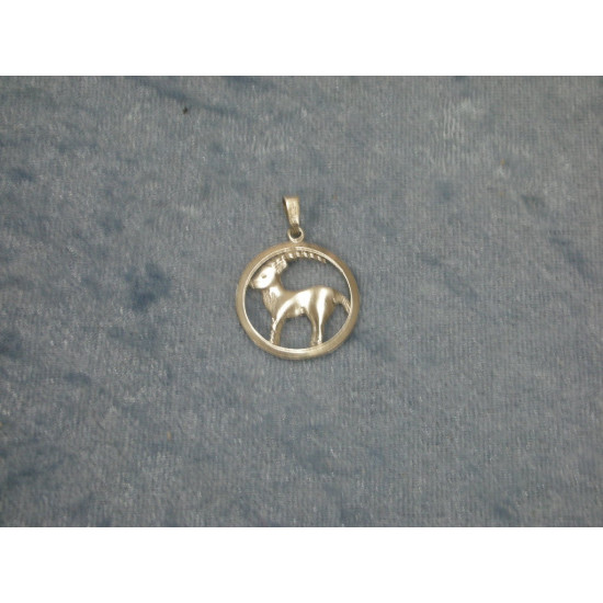 Sterling silver Pendant zodiac sign Capricorn, 2.2 cm
