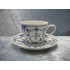 Blue fluted, Coffee cup set, 6x7.5 cm, Jäger / Blau Saks