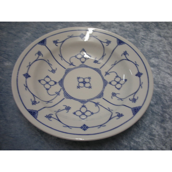 Blue Fluted, Deep Dinner plate / Soup plate, 22 cm, Jäger / Blau Saks