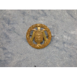 Emblem National coat of arms with 3 lions brass no 49059, 2.8 cm